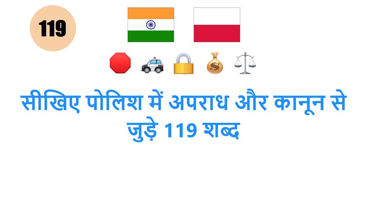 सीखिए पोलिश में अपराध और कानून से जुड़े 119 शब्द